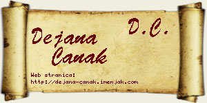 Dejana Čanak vizit kartica